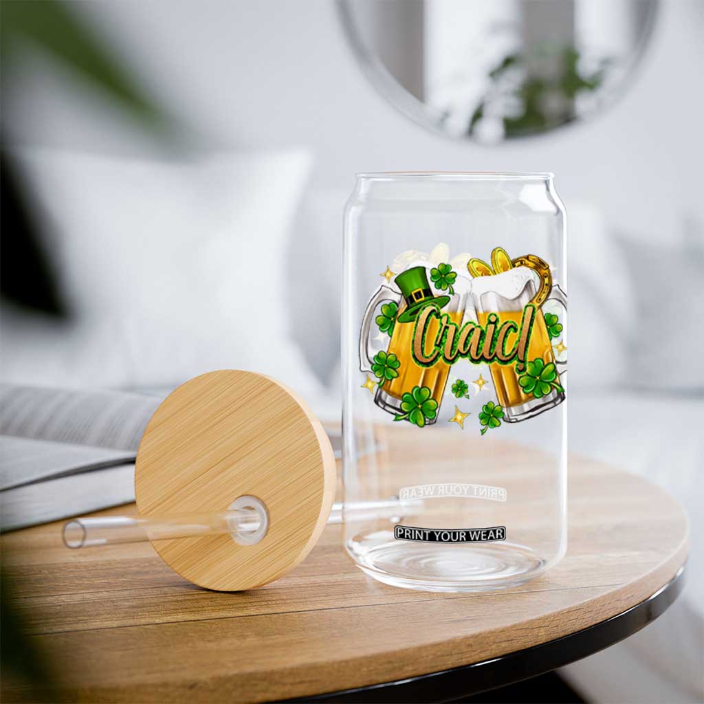 Funny St Patrick's Day Irish Beer Drinking Craic Glass Can TS11 Print Your Wear