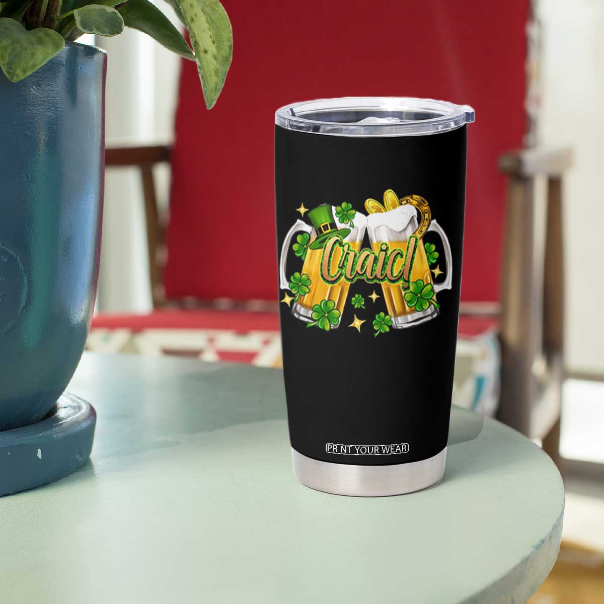 Funny St Patrick's Day Irish Beer Drinking Craic Tumbler Cup TS11 Print Your Wear
