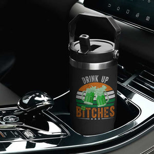 Funny St Patrick's Day Irish Beer Drinking Flip Straw Tumbler Drink Up Bitches Beer Mug TS11 Print Your Wear