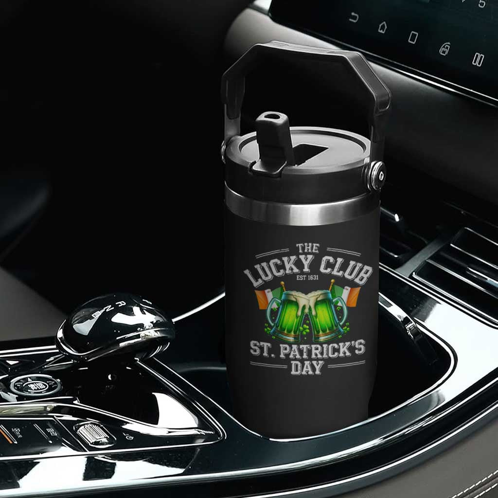Funny St Patrick's Day Irish Beer Drinking Flip Straw Tumbler The Lucky Beer Club Ireland Flag TS11 Print Your Wear