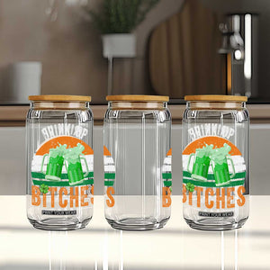 Funny St Patrick's Day Irish Beer Drinking Glass Can Drink Up Bitches Beer Mug TS11 Print Your Wear