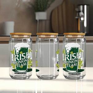 Funny St Patrick's Day Irish Beer Drinking Glass Can Irish Drinking Team Green Beer Shamrock TS11 Print Your Wear