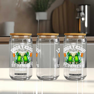 Funny St Patrick's Day Irish Beer Drinking Glass Can The Lucky Beer Club Ireland Flag TS11 Print Your Wear