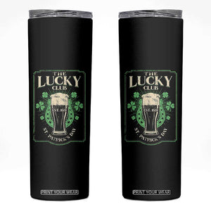 Funny St Patrick's Day Irish Beer Drinking Skinny Tumbler The Lucky Beer Club Horseshoe TS11 Black Print Your Wear