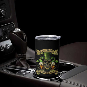 Funny St Patrick's Day Irish Beer Drinking Tumbler Cup 0% Irish 100% Drunk Skull TS11 Print Your Wear