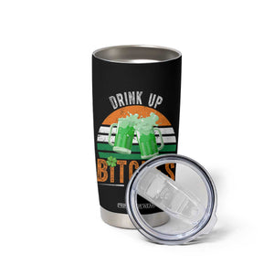 Funny St Patrick's Day Irish Beer Drinking Tumbler Cup Drink Up Bitches Beer Mug TS11 Print Your Wear