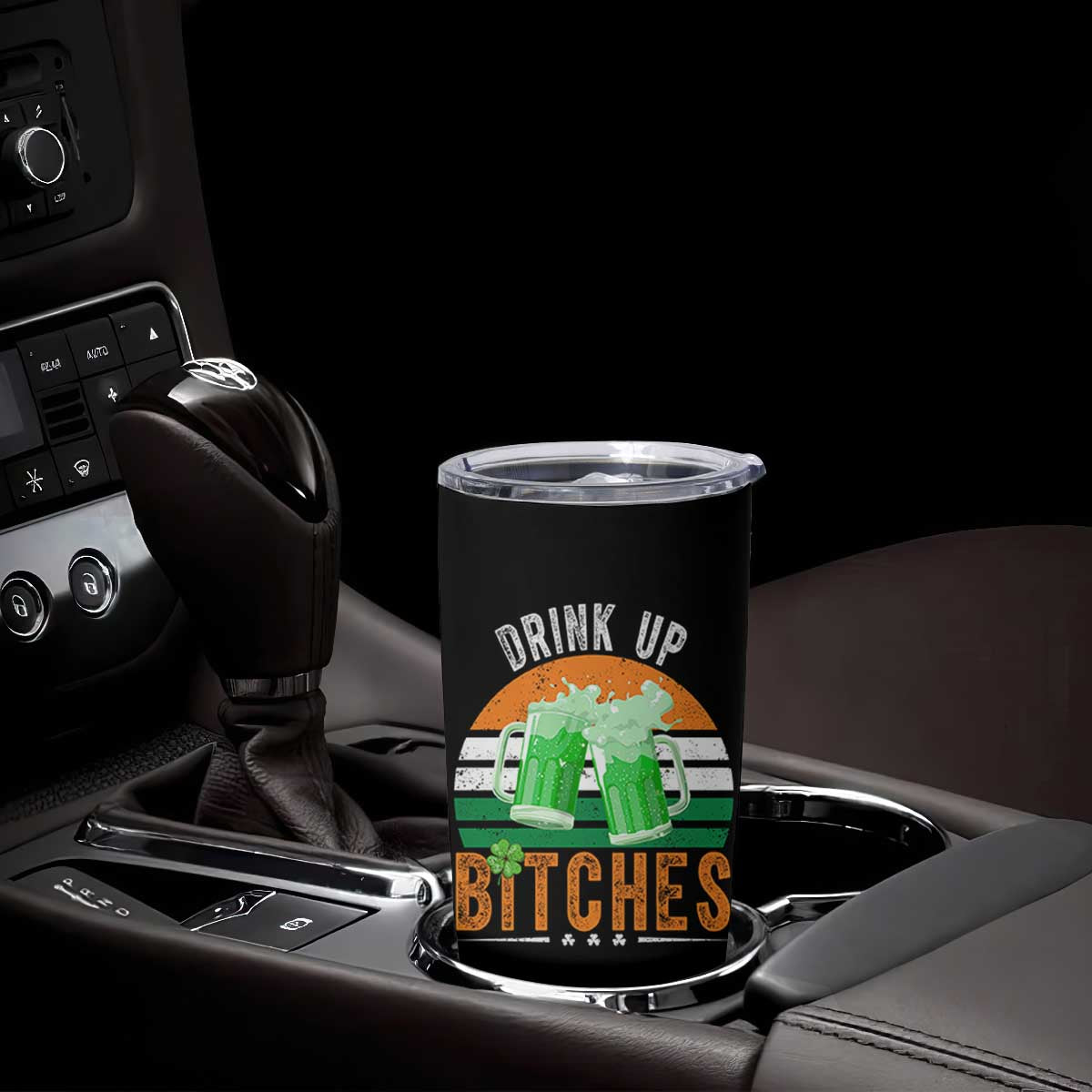 Funny St Patrick's Day Irish Beer Drinking Tumbler Cup Drink Up Bitches Beer Mug TS11 Print Your Wear