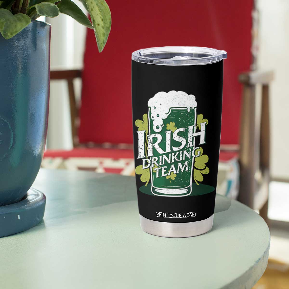 Funny St Patrick's Day Irish Beer Drinking Tumbler Cup Irish Drinking Team Green Beer Shamrock TS11 Print Your Wear