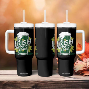 Funny St Patrick's Day Irish Beer Drinking Tumbler With Handle Irish Drinking Team Green Beer Shamrock TS11 Print Your Wear