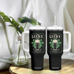 Funny St Patrick's Day Irish Beer Drinking Tumbler With Handle The Lucky Beer Club Horseshoe TS11 Print Your Wear