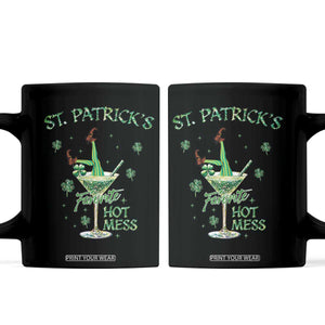 Funny St Patrick's Favorite Hot Mess Coffee Mug Drunk Leprechaun Cocktail TS11 Black Print Your Wear