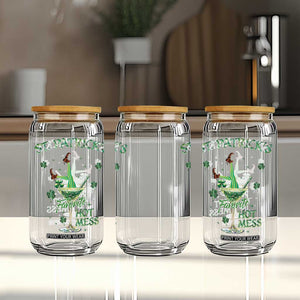 Funny St Patrick's Favorite Hot Mess Glass Can Drunk Leprechaun Cocktail TS11 Print Your Wear