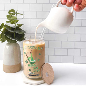 Funny St Patrick's Favorite Hot Mess Glass Can Drunk Leprechaun Cocktail TS11 Print Your Wear