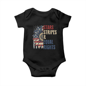 Funny Stars Stripes And Equal Rights Baby Onesie 4th Of July Women's Rights Sunflower TS11 Black Print Your Wear