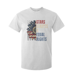 Funny Stars Stripes And Equal Rights T Shirt For Kid 4th Of July Women's Rights Sunflower TS11 White Print Your Wear
