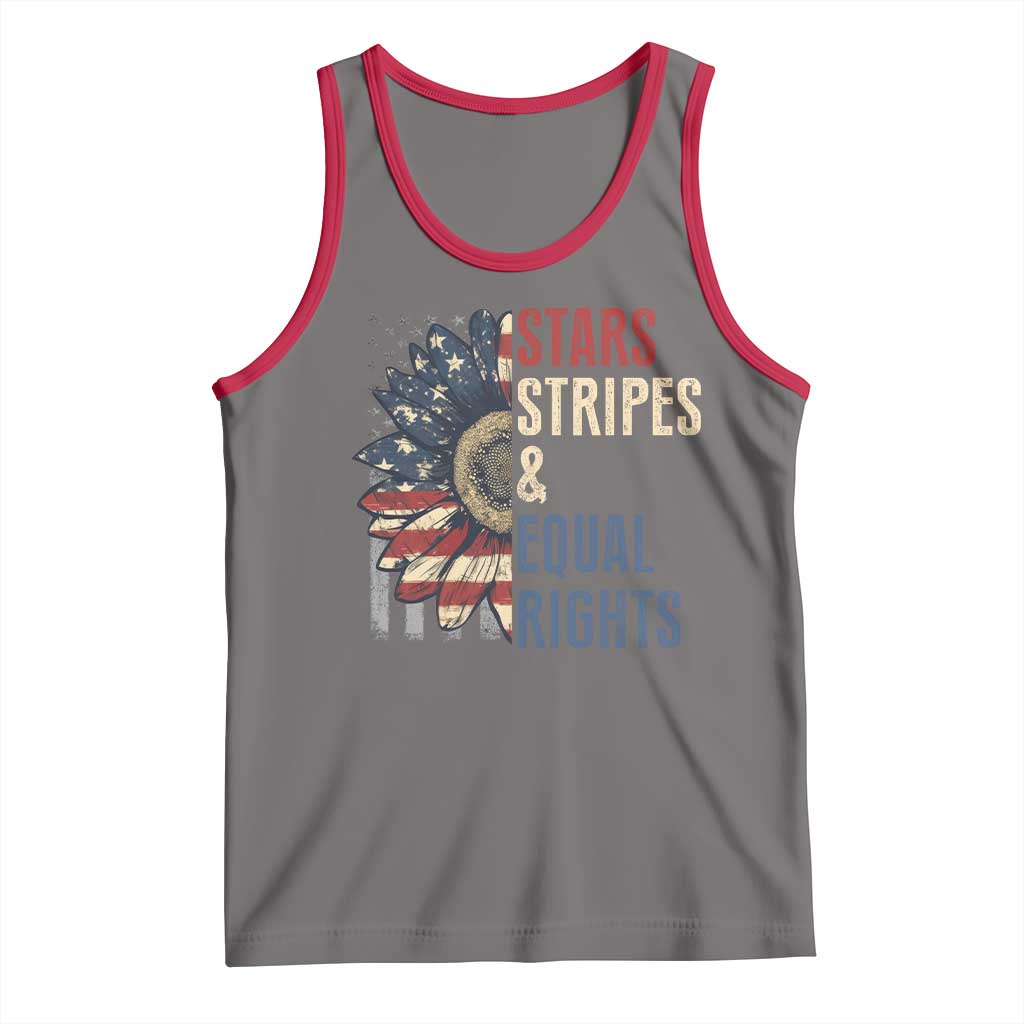 Funny Stars Stripes And Equal Rights Tank Top 4th Of July Women's Rights Sunflower TS11 Deep Heather Red Print Your Wear