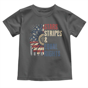 Funny Stars Stripes And Equal Rights Toddler T Shirt 4th Of July Women's Rights Sunflower TS11 Dark Heather Print Your Wear