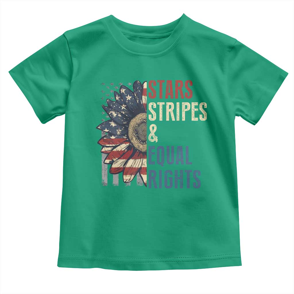 Funny Stars Stripes And Equal Rights Toddler T Shirt 4th Of July Women's Rights Sunflower TS11 Irish Green Print Your Wear