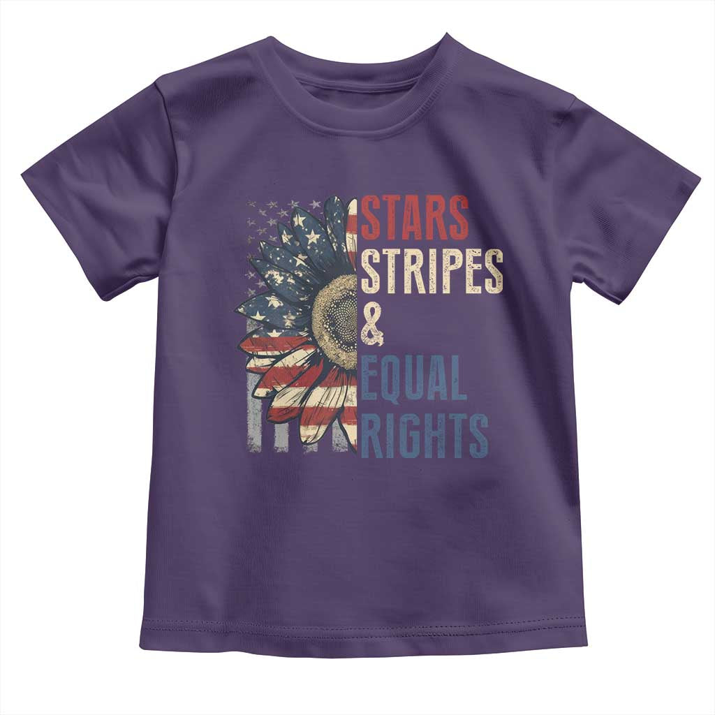 Funny Stars Stripes And Equal Rights Toddler T Shirt 4th Of July Women's Rights Sunflower TS11 Purple Print Your Wear