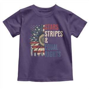 Funny Stars Stripes And Equal Rights Toddler T Shirt 4th Of July Women's Rights Sunflower TS11 Purple Print Your Wear