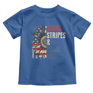 Funny Stars Stripes And Equal Rights Toddler T Shirt 4th Of July Women's Rights Sunflower TS11 Royal Blue Print Your Wear