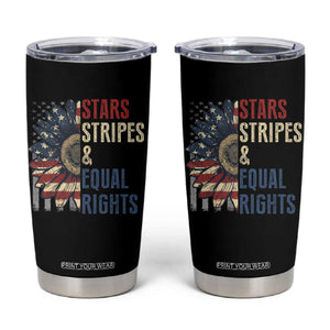 Funny Stars Stripes And Equal Rights Tumbler Cup 4th Of July Women's Rights Sunflower TS11 Black Print Your Wear