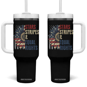 Funny Stars Stripes And Equal Rights Tumbler With Handle 4th Of July Women's Rights Sunflower TS11 One Size: 40 oz Black Print Your Wear