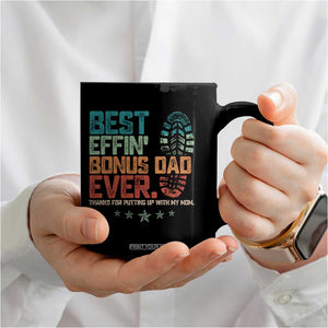 Funny Step Dad Coffee Mug Best Effin Bonus Dad Ever Retro TS10 Print Your Wear