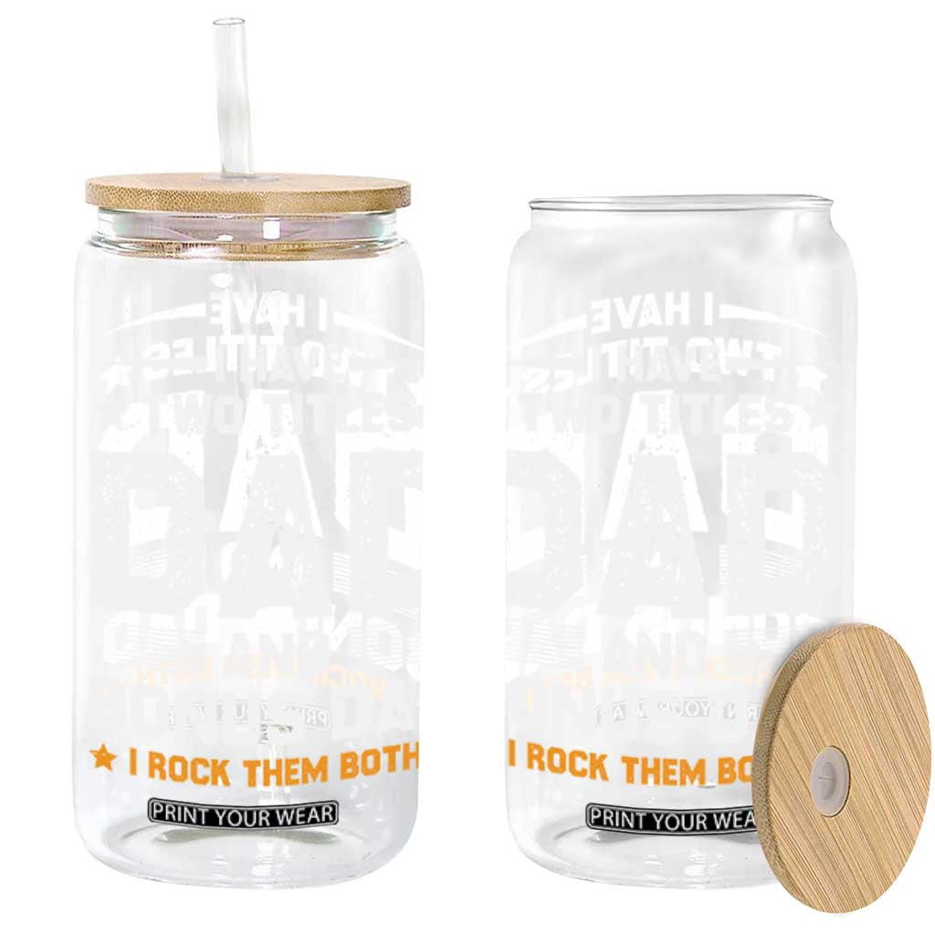 Funny Step Dad Glass Can I Have Two Titles Dad And Step-Dad TS10 Black Print Your Wear