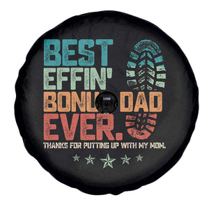 Funny Step Dad Spare Tire Cover Best Effin Bonus Dad Ever Retro TS10 Print Your Wear