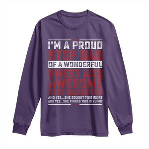 Funny Stepdad Long Sleeve Shirt Step Daughter Bonus Step Dad Fathers Day TS10 Purple Print Your Wear