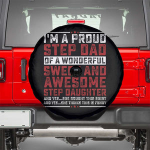 Funny Stepdad Spare Tire Cover Step Daughter Bonus Step Dad Fathers Day TS10 Black Print Your Wear
