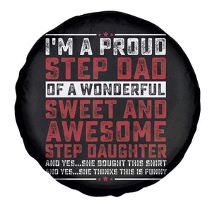 Funny Stepdad Spare Tire Cover Step Daughter Bonus Step Dad Fathers Day TS10 Print Your Wear