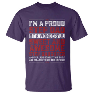 Funny Stepdad T Shirt Step Daughter Bonus Step Dad Fathers Day TS10 Purple Print Your Wear