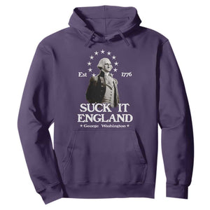 Funny Suck It England Hoodie 4th of July 1776 George Washington TS11 Purple Print Your Wear