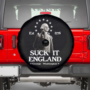 Funny Suck It England Spare Tire Cover 4th of July 1776 George Washington TS11 Black Print Your Wear