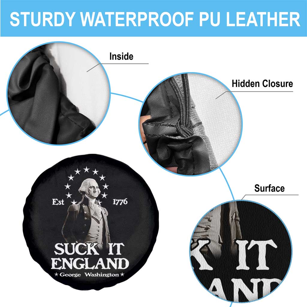 Funny Suck It England Spare Tire Cover 4th of July 1776 George Washington TS11 Print Your Wear
