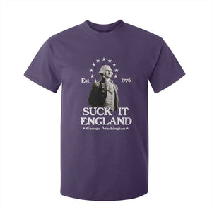 Funny Suck It England T Shirt For Kid 4th of July 1776 George Washington TS11 Purple Print Your Wear