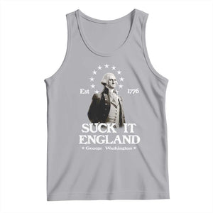 Funny Suck It England Tank Top 4th of July 1776 George Washington TS11 Athletic Heather Print Your Wear