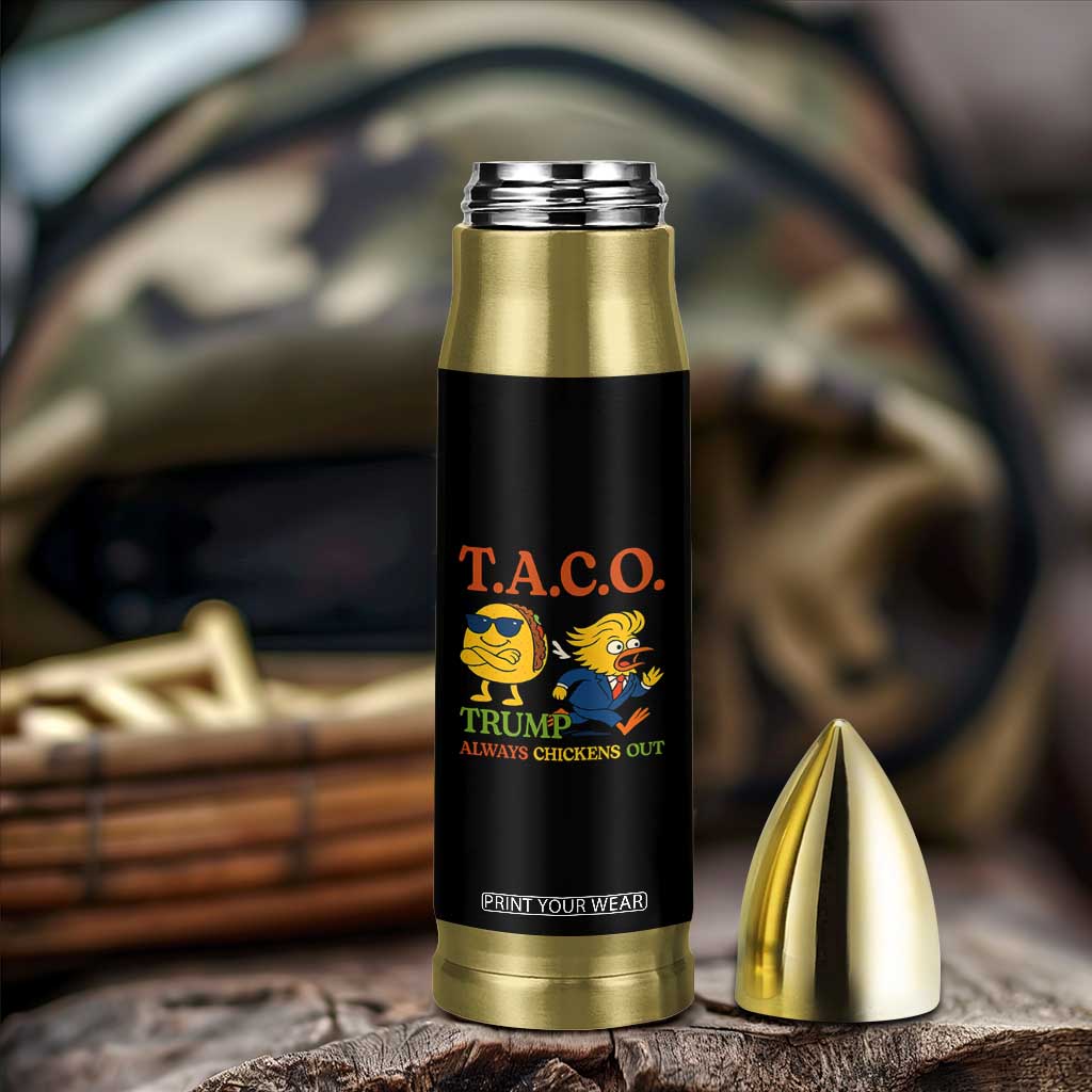 Funny TACO Cool Taco vs Trump Chicken Bullet Tumbler Trump Always Chickens Out TS02 Print Your Wear