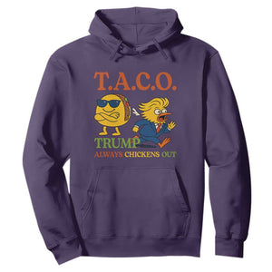 Funny TACO Cool Taco vs Trump Chicken Hoodie Trump Always Chickens Out TS02 Purple Print Your Wear