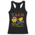 Funny TACO Cool Taco vs Trump Chicken Racerback Tank Top Trump Always Chickens Out TS02 Black Print Your Wear