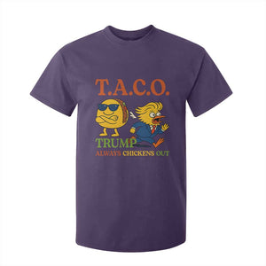 Funny TACO Cool Taco vs Trump Chicken T Shirt For Kid Trump Always Chickens Out TS02 Purple Print Your Wear