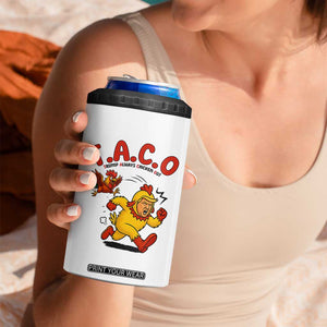 Funny TACO Running Chicken 4 in 1 Can Cooler Tumbler Trump Always Chickens Out Hilarious Political TS02 Print Your Wear