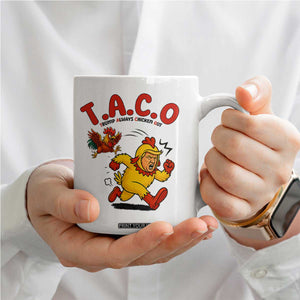 Funny TACO Running Chicken Coffee Mug Trump Always Chickens Out Hilarious Political TS02 Print Your Wear