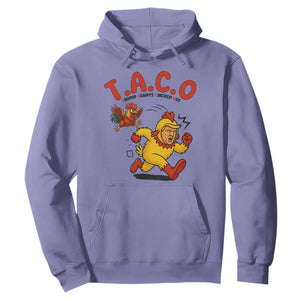 Funny TACO Running Chicken Hoodie Trump Always Chickens Out Hilarious Political TS02 Violet Print Your Wear