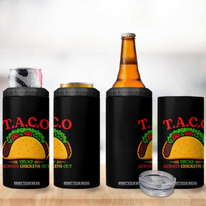 Funny TACO Trump Always Chickens Out 4 in 1 Can Cooler Tumbler Funny Political Satire Tacos Lover TS02 Print Your Wear