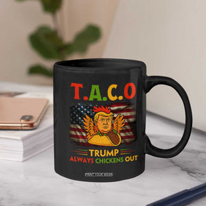 Funny TACO Trump Always Chickens Out Coffee Mug American Flag Political Parody TS02 Print Your Wear