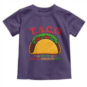 Funny TACO Trump Always Chickens Out Toddler T Shirt Funny Political Satire Tacos Lover TS02 Purple Print Your Wear
