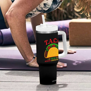 Funny TACO Trump Always Chickens Out Tumbler With Handle Funny Political Satire Tacos Lover TS02 Print Your Wear